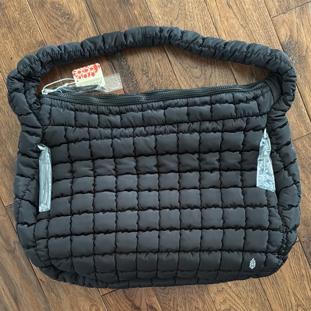 Free People Black Quilted Women's Carryall Bag